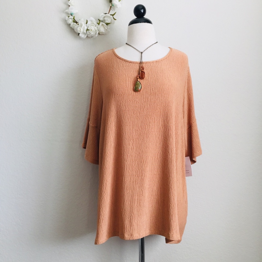 LC Lauren Conrad Knit Stripe Bell Sleeves